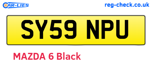 SY59NPU are the vehicle registration plates.