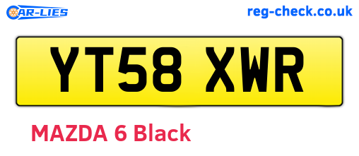 YT58XWR are the vehicle registration plates.