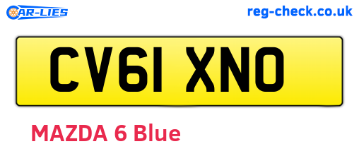 CV61XNO are the vehicle registration plates.