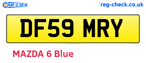 DF59MRY are the vehicle registration plates.