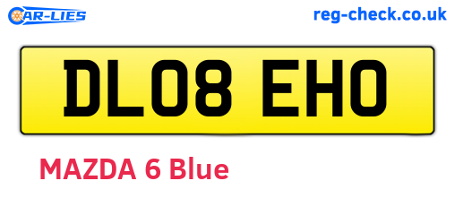 DL08EHO are the vehicle registration plates.