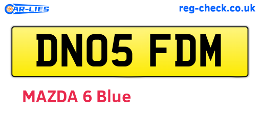 DN05FDM are the vehicle registration plates.