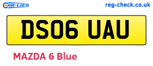 DS06UAU are the vehicle registration plates.