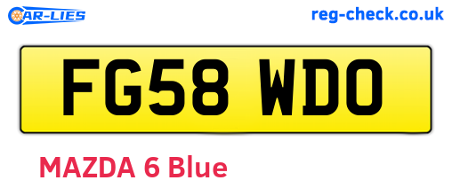 FG58WDO are the vehicle registration plates.