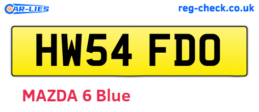 HW54FDO are the vehicle registration plates.