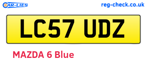 LC57UDZ are the vehicle registration plates.