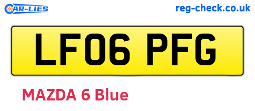 LF06PFG are the vehicle registration plates.