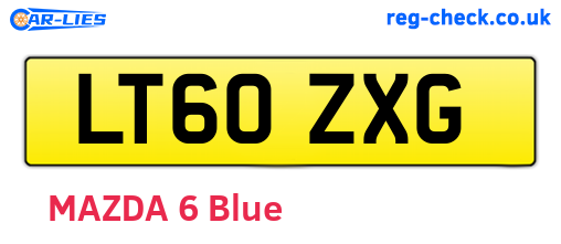 LT60ZXG are the vehicle registration plates.