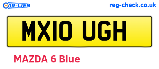 MX10UGH are the vehicle registration plates.