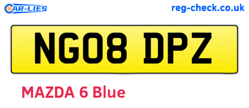 NG08DPZ are the vehicle registration plates.