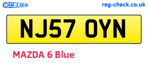 NJ57OYN are the vehicle registration plates.