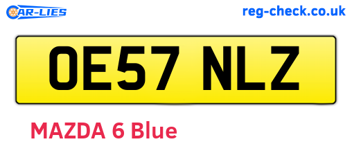OE57NLZ are the vehicle registration plates.
