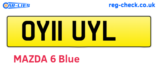 OY11UYL are the vehicle registration plates.
