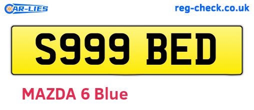 S999BED are the vehicle registration plates.