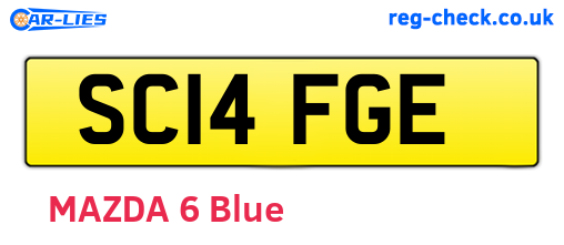 SC14FGE are the vehicle registration plates.