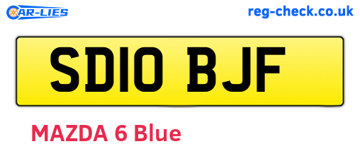SD10BJF are the vehicle registration plates.