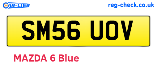 SM56UOV are the vehicle registration plates.