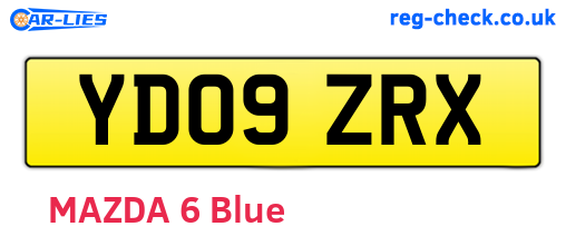 YD09ZRX are the vehicle registration plates.