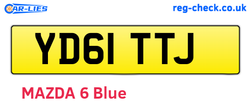 YD61TTJ are the vehicle registration plates.