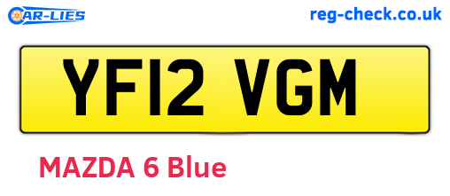 YF12VGM are the vehicle registration plates.