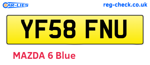 YF58FNU are the vehicle registration plates.