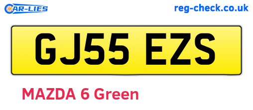 GJ55EZS are the vehicle registration plates.