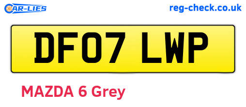 DF07LWP are the vehicle registration plates.