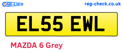 EL55EWL are the vehicle registration plates.