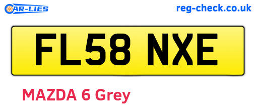 FL58NXE are the vehicle registration plates.