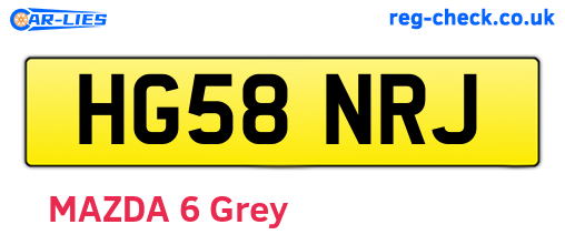 HG58NRJ are the vehicle registration plates.
