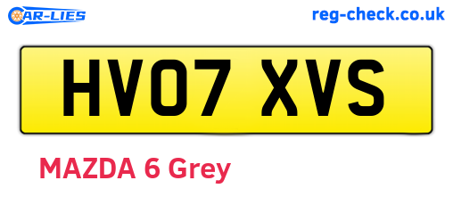HV07XVS are the vehicle registration plates.