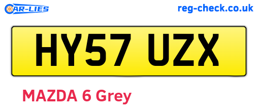 HY57UZX are the vehicle registration plates.