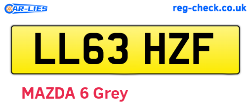LL63HZF are the vehicle registration plates.