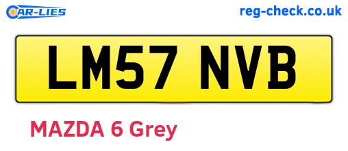 LM57NVB are the vehicle registration plates.