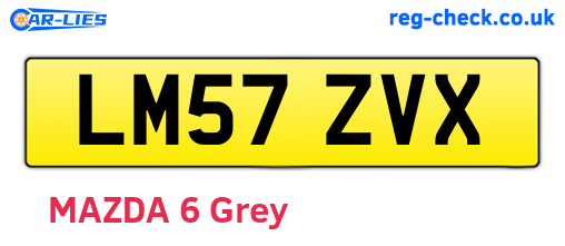 LM57ZVX are the vehicle registration plates.