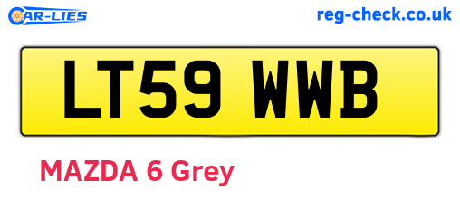 LT59WWB are the vehicle registration plates.