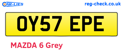 OY57EPE are the vehicle registration plates.