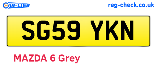 SG59YKN are the vehicle registration plates.
