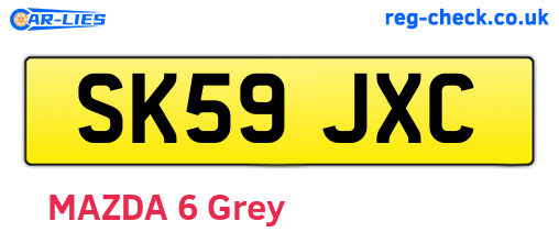 SK59JXC are the vehicle registration plates.
