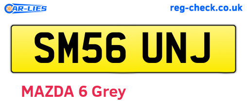 SM56UNJ are the vehicle registration plates.