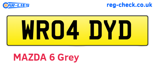 WR04DYD are the vehicle registration plates.