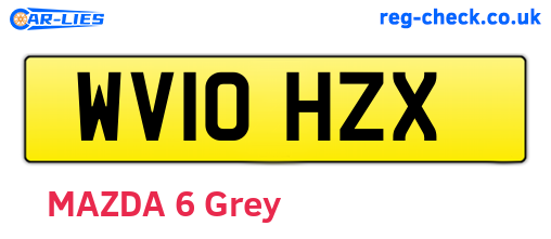 WV10HZX are the vehicle registration plates.