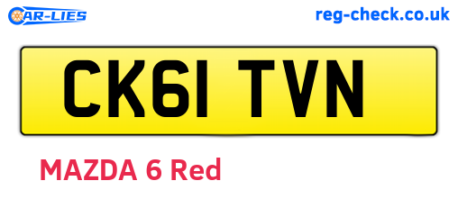 CK61TVN are the vehicle registration plates.