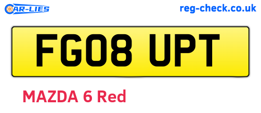 FG08UPT are the vehicle registration plates.