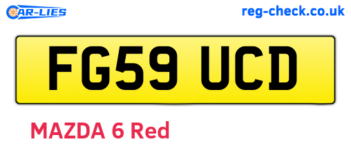 FG59UCD are the vehicle registration plates.