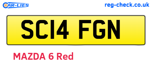 SC14FGN are the vehicle registration plates.