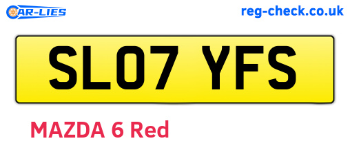SL07YFS are the vehicle registration plates.