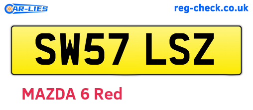 SW57LSZ are the vehicle registration plates.