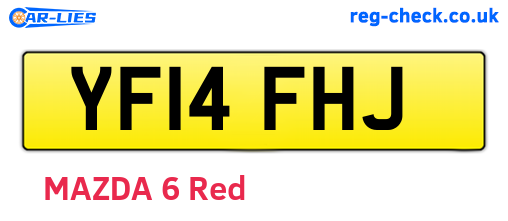 YF14FHJ are the vehicle registration plates.