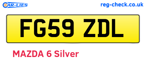 FG59ZDL are the vehicle registration plates.